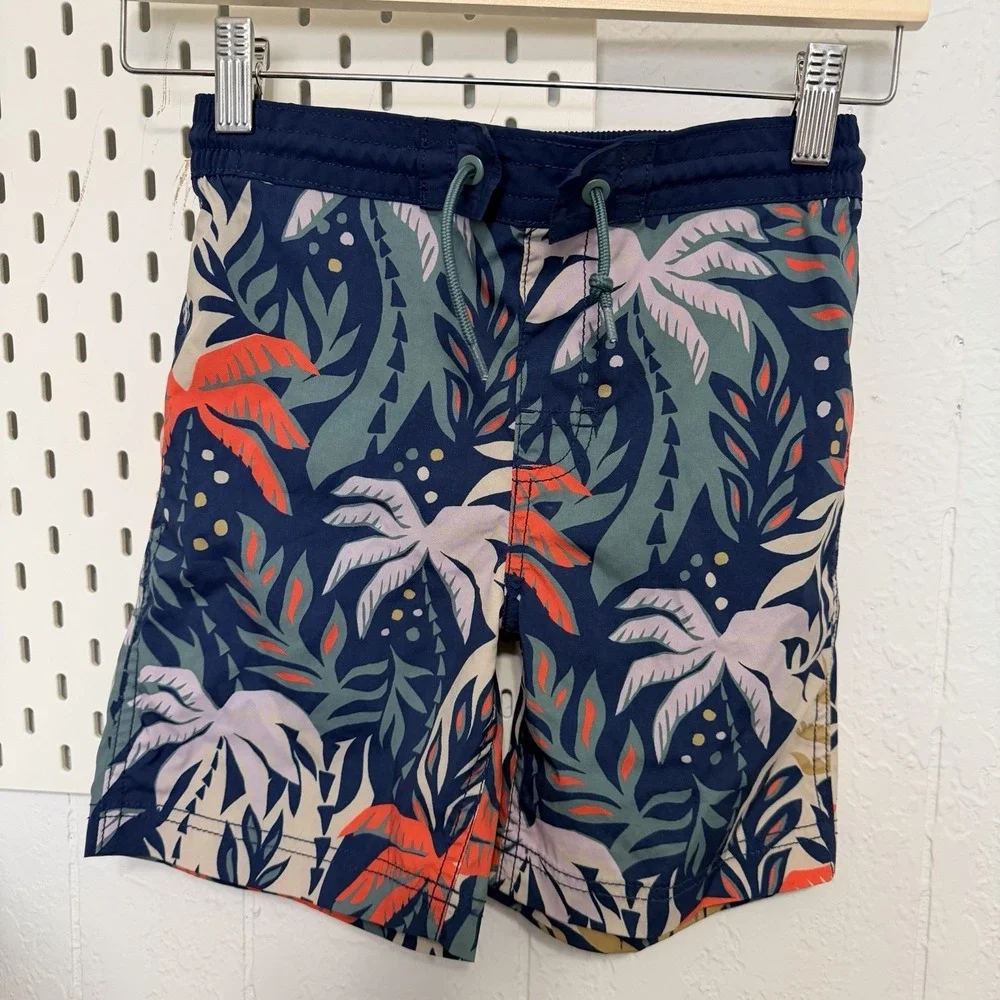 Old Navy Boys M 8 Board ‎ Shorts Swim Tropical Palm Trunks Palm Springs